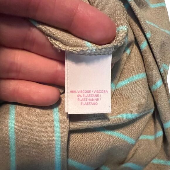 Victoria’s Secret light brown and blue maxi dress. Size xs shirt - Picture 4 of 10